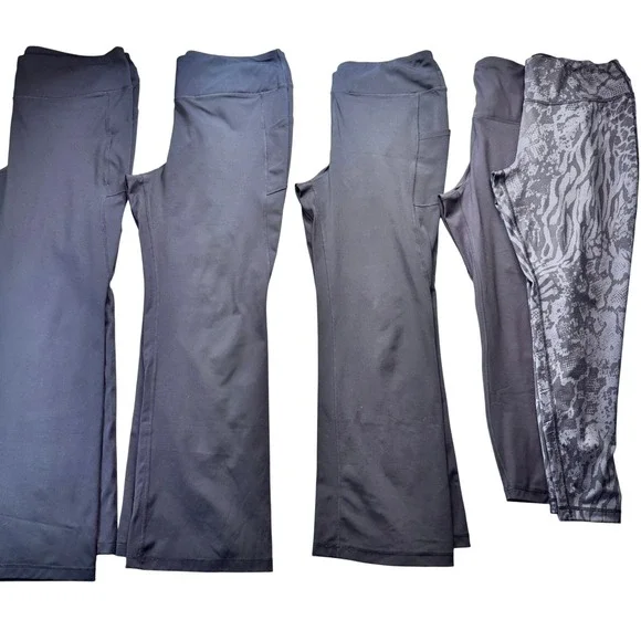 Zelos Womens Plus Size 2X Activewear Bundle 2 Leggings 3 Straight Leg Yoga Pants - Picture 5 of 8